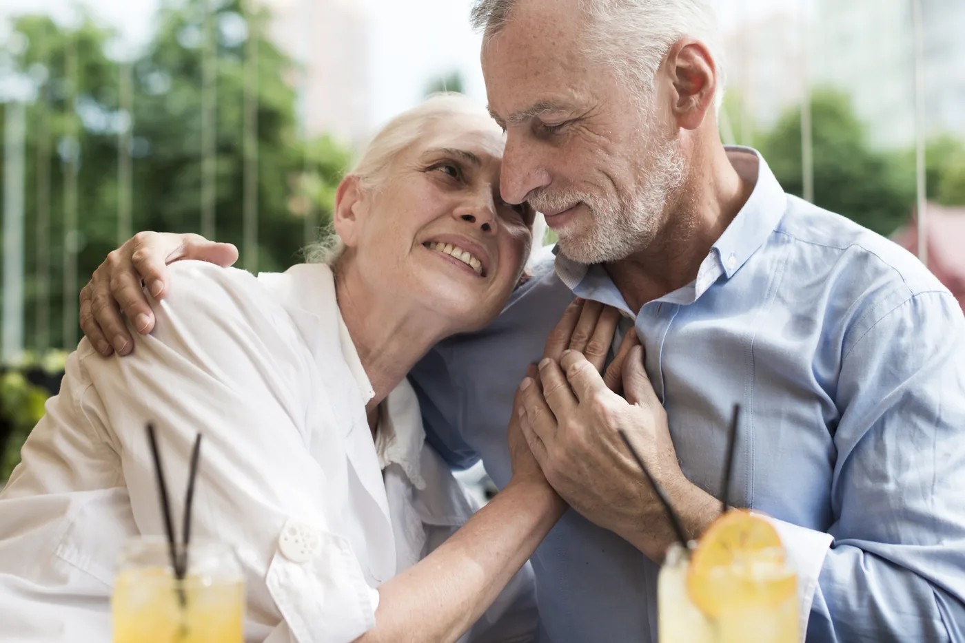 Mature couple sharing an affectionate moment — Dating for Empty Nesters Over 50